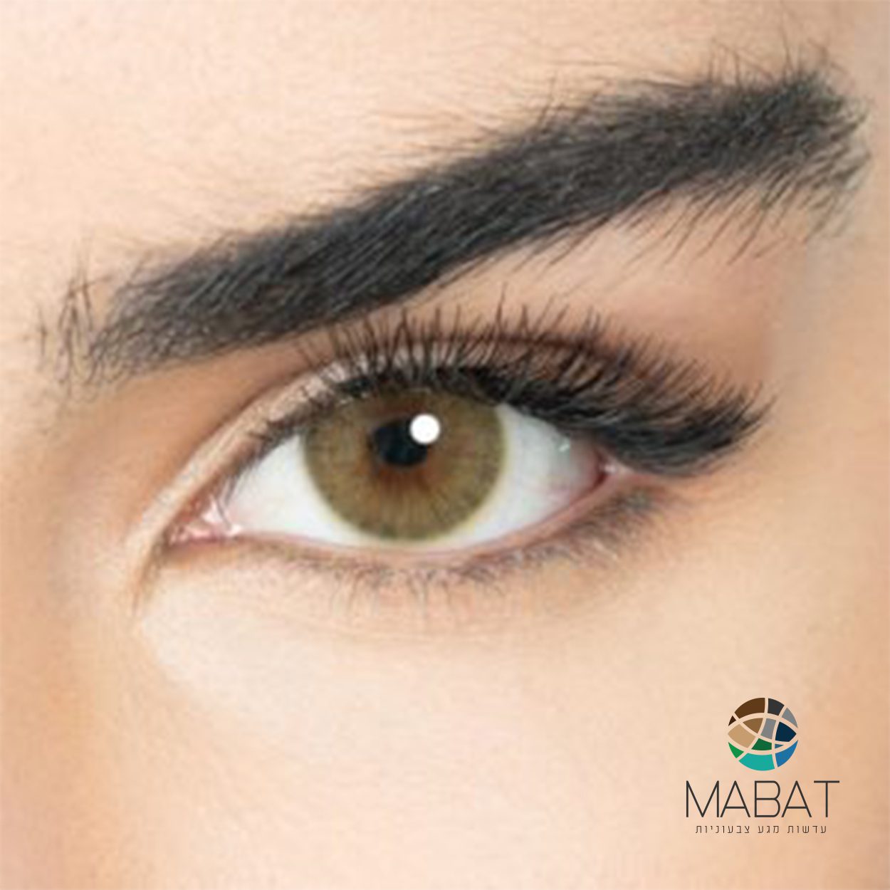 עדשות מגע שנתיות דגם הידרוקור AMBER - בגוון ירוק טבעי ללא תיחום עם מספר